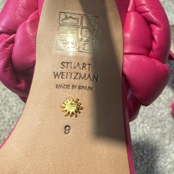 Stuart Weitzman Fuchsia Braided Heels - Picture 4 of 8